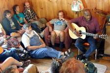 Photo of Acoustic getaway workshop participants