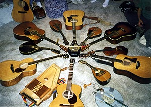 photo of many Instruments laid out in mandala pattern