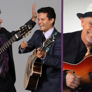 Collage of Frank Vignola, Vinny Raniola and Grover Kemble