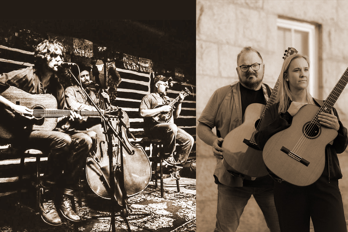Photo Collage of Joe Cirotti Trio and Don Ross with Julie Malia