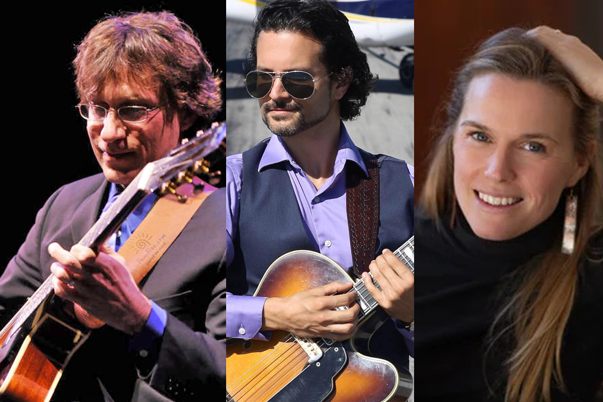 Photo of Frank Vignola, Vinny Raniolo, and Caroline Cotter